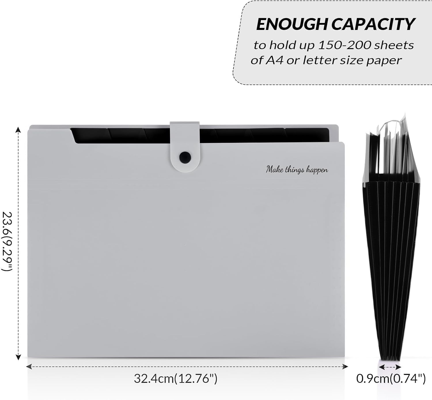 SKYDUE Expanding File Organizer with 8 Pockets, Accordion File Folders with Labels, Portable Document Paper Bill Receipt Organizer, Home College School Office Supplies, Letter Size, Blue