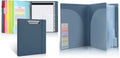 SKYDUE 3 Ring Binder with Clipboard & Document Organizer Folio, 5 Pocket Expanding File Folder, Accordion File Organizer