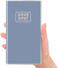 SKYDUE Pocket Calendar 2026-2027, Monthly Planner Jan 2026- Dec 2027 for Purse, 6.7" x 3.7" 2 Year Small Pocket Planner, Compact Design with Plastic Sleeve Blue