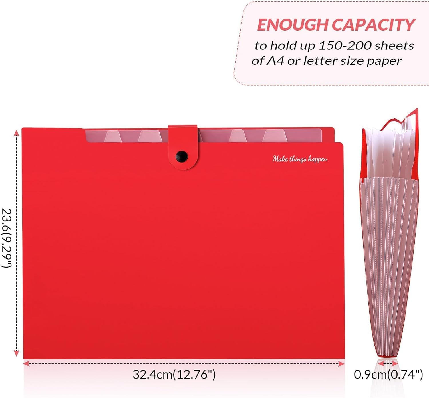 SKYDUE Expanding File Organizer with 8 Pockets, Accordion File Folders with Labels, Portable Document Paper Bill Receipt Organizer, Home College School Office Supplies, Letter Size, Blue