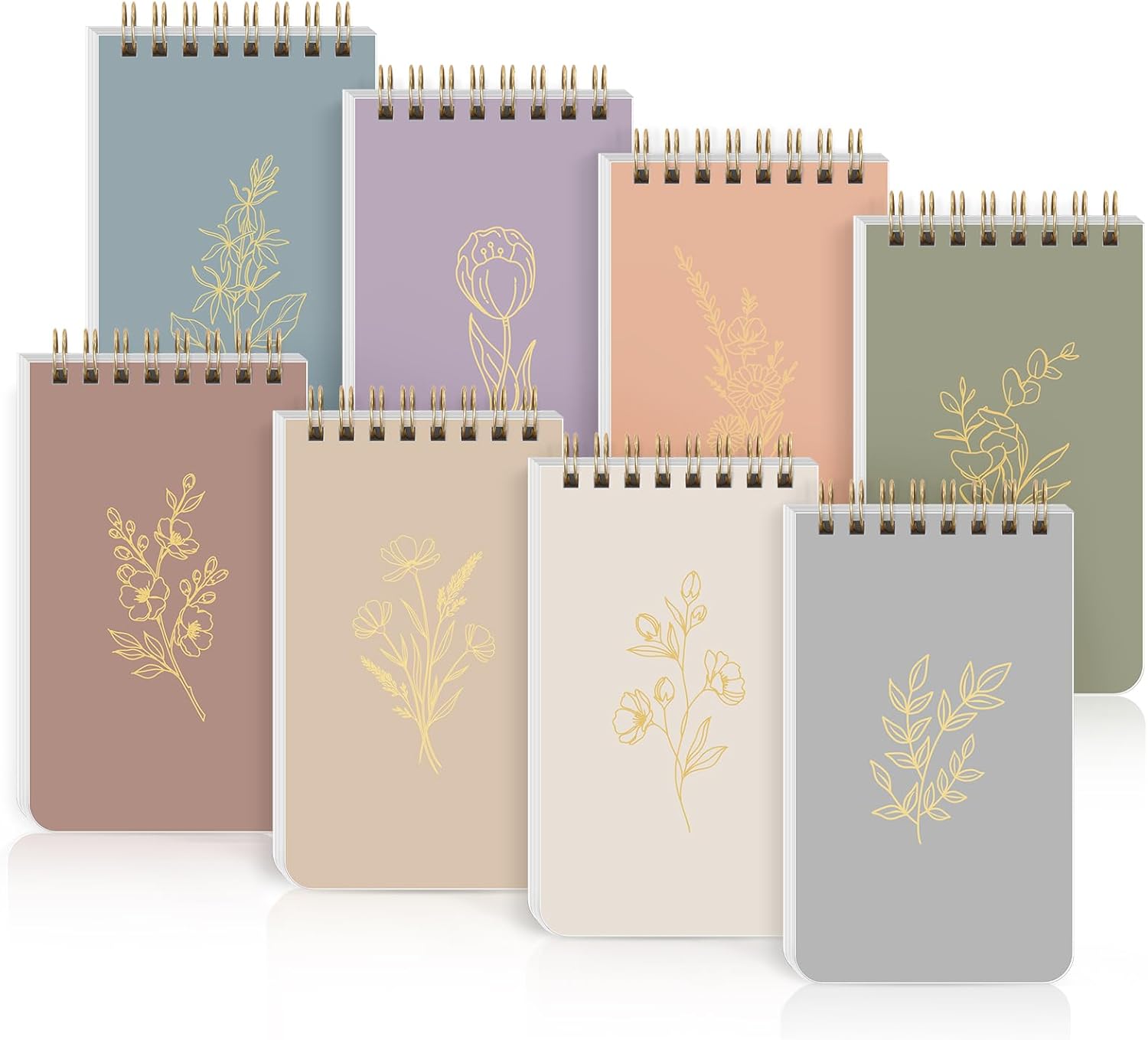 SKYDUE Small Notebooks, Cute 3x5 Pocket Notepads, Mini Spiral Notebook with Lined Pages Nursing School Essentials, School Office Supplies Set Of 8