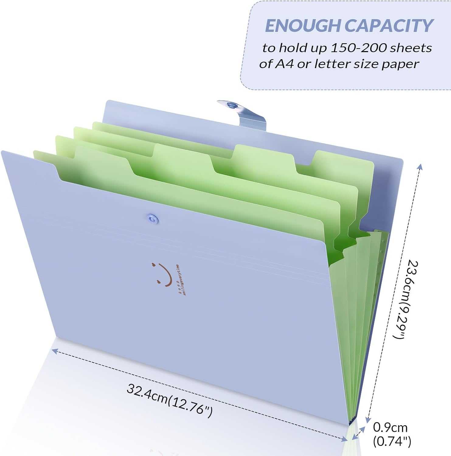 SKYDUE Accordion File Organizer, 13 Pockets File Folders & Expanding File Folders with 5 Pockets Pack of 4