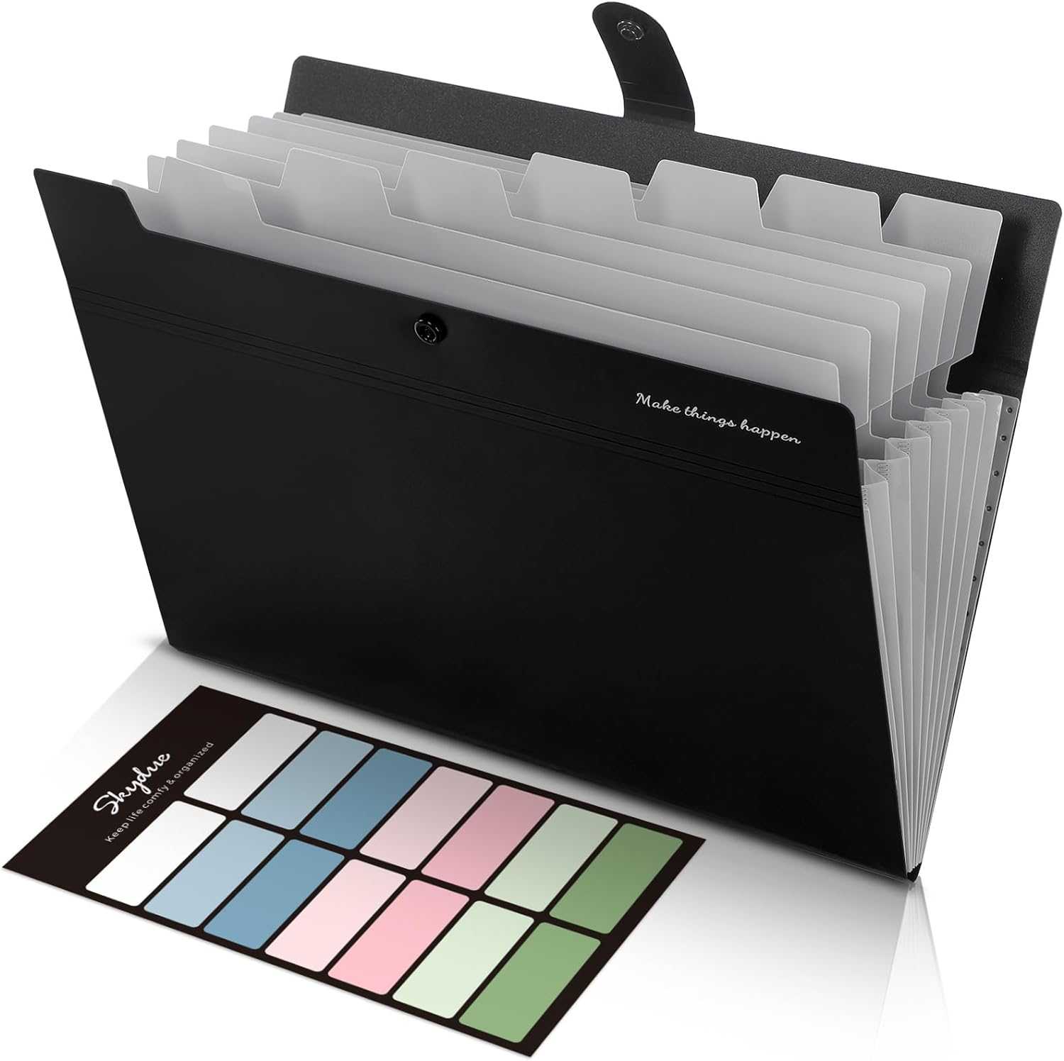 SKYDUE Accordion File Organizer, 13 Pockets & 8 Pockets File Folders