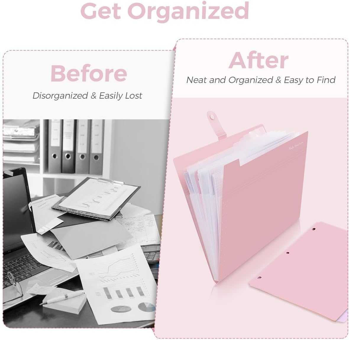SKYDUE School Supplies Set – 1" 3-Ring Binder, 2 Expanding File Folders, 3 Spiral Notebooks, 8 Tab Dividers & Pencil Pouch – Cute Stationery for High School Stude, College Essentials Purple
