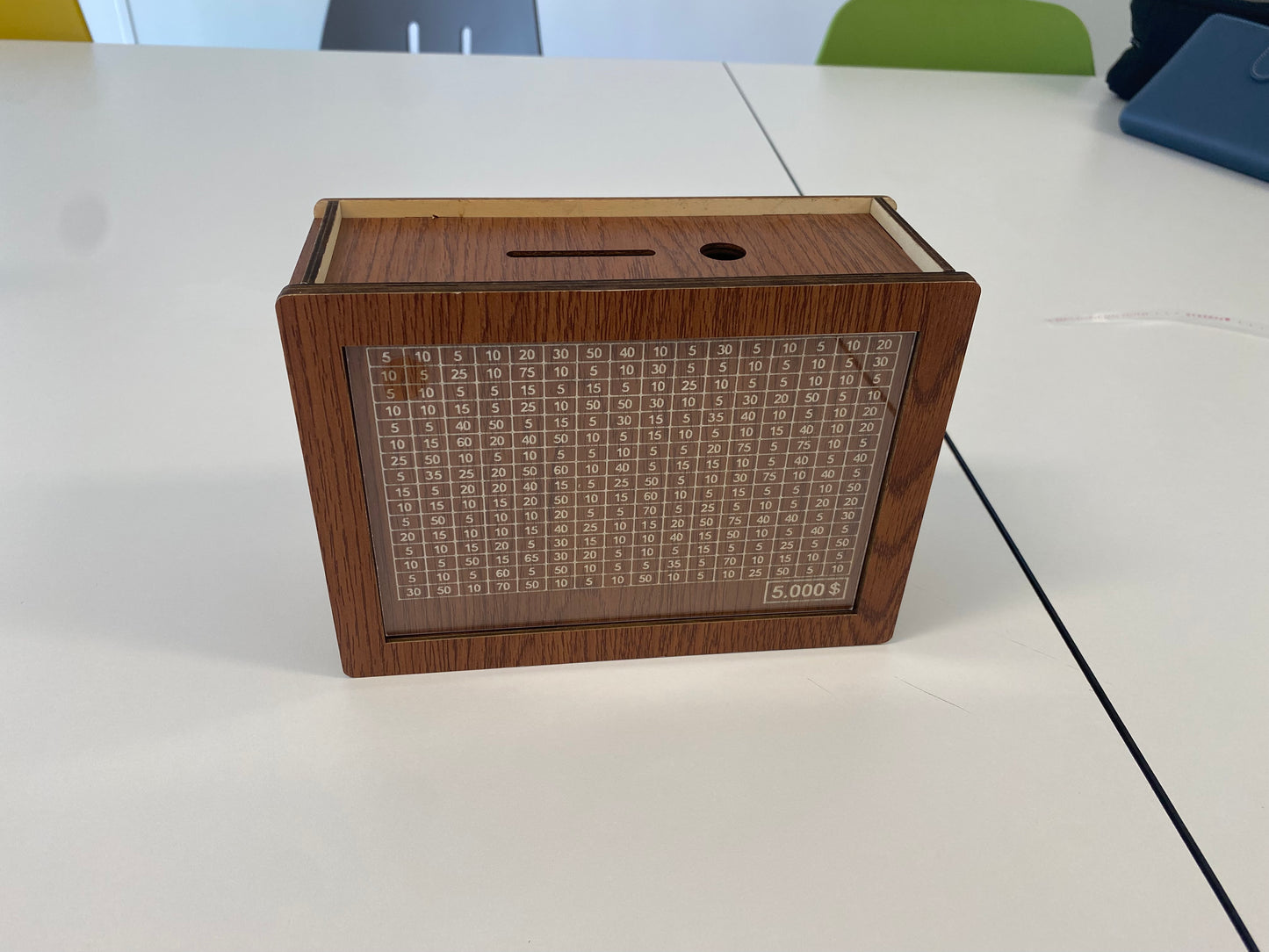 10000 Wooden Money Saving Challenge Box Cash Vault Piggy Bank for Adults Savings Goals Smash Box Saver