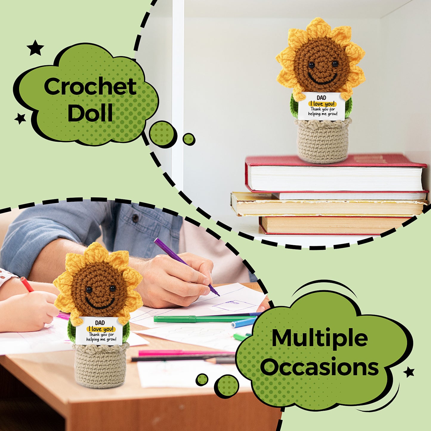 Handmade Crochet Turtle, Emotional Positive Support Crochet, Crochet Toy Doll, Cute Christmas, Mothers Day, Birthday Gifts for Moms, Home Decor, Gifts for Mom with Gift Box