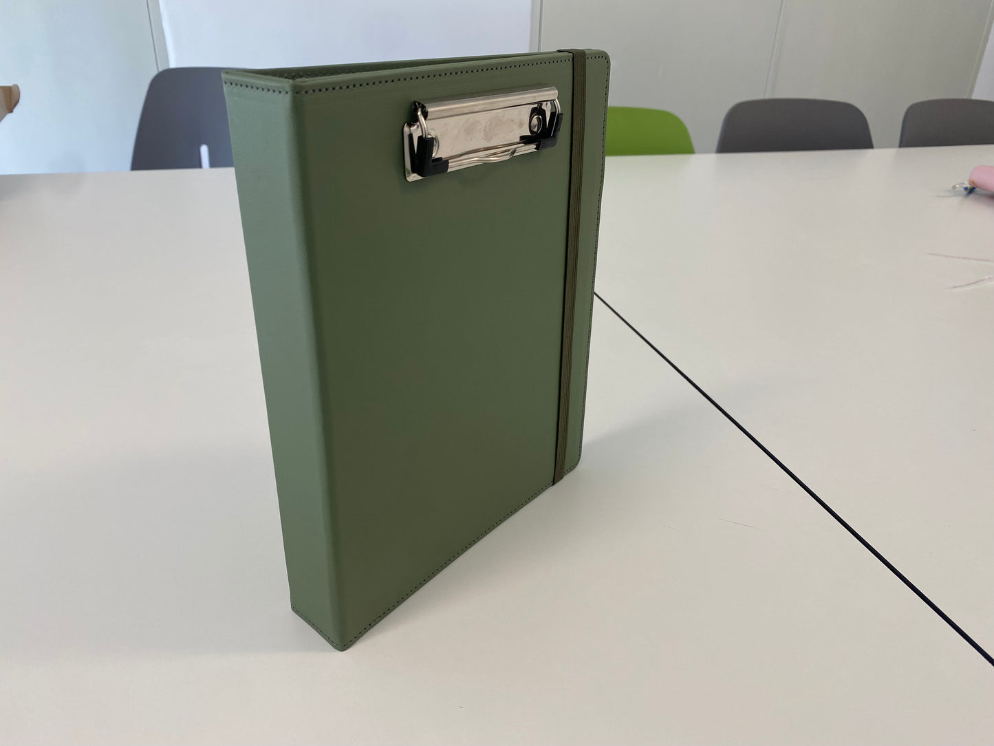 3 Ring Binder with Clipboard 1 Inch, 13.2" × 10.2" PU Clipboard Binder with Notepad & 5 Dividers with 5 Pockets, Labels, Clipboard Folder Great for School Office(Fit Letter Sized Paper)