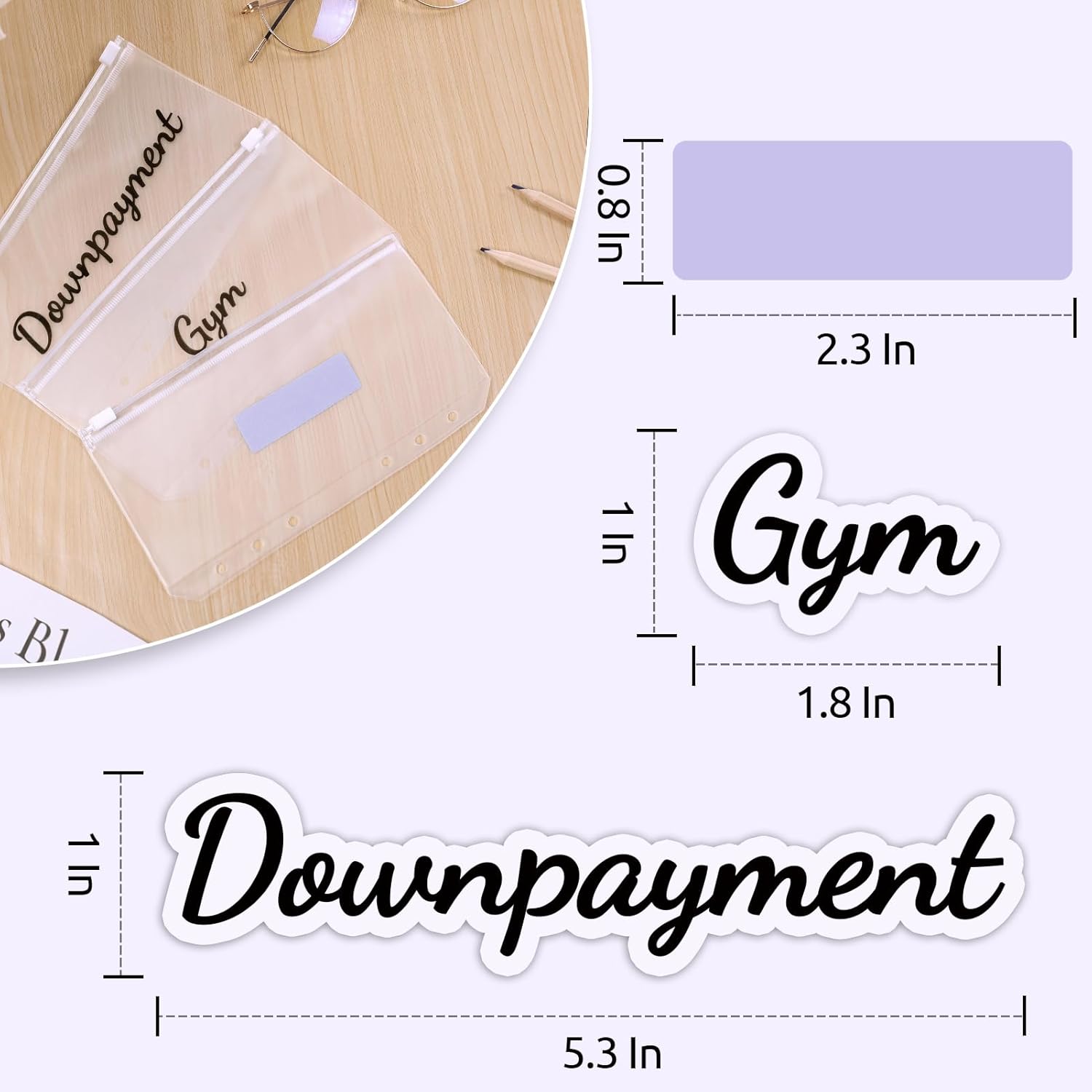SKYDUE 104-Piece Budget Sticker Set - Cash Envelope Labels & Blank Budget Planner Stickers for Easy Money Management