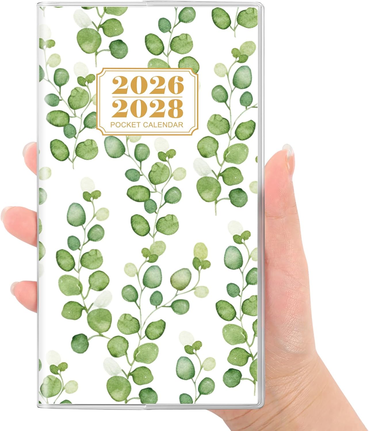 SKYDUE Pocket Calendar 2026-2027, Pocket Monthly Planner Jan 2026 - Dec 2027 for Purse, 6.7" X 3.7" 24-Month Small Planner, Academic Year Calendar, Compact Design with Plastic Sleeve