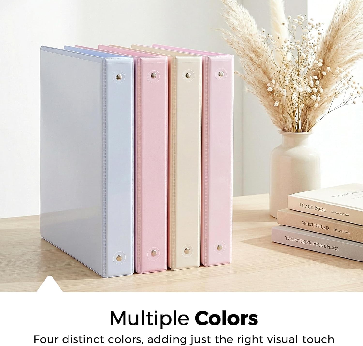 1 Inch 3-Ring Binder with 8 Dividers for Letter Size, Durable Heavy Duty Loose-Leaf Organizer for School Office Home – Letter Size Document Folder with Custom Section Tabs Light Purple