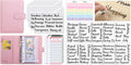 SKYDUE Buckle Budget Binder with Zipper Envelopes and 12 Pcs Budget Stickers Set