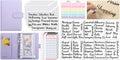 SKYDUE Buckle Budget Binder with Zipper Envelopes and 12 Pcs Budget Stickers Set