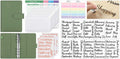 SKYDUE Buckle Budget Binder with Zipper Envelopes and 12 Pcs Budget Stickers Set