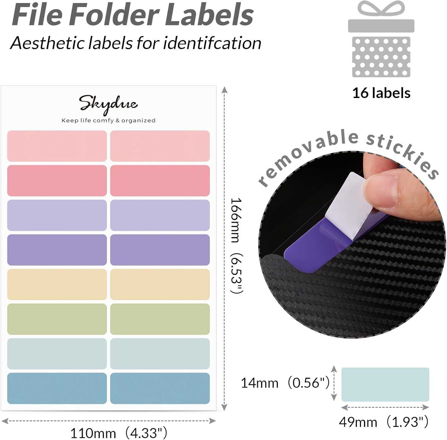 SKYDUE Expanding File Folders, Accordion File Organizer with Labels
