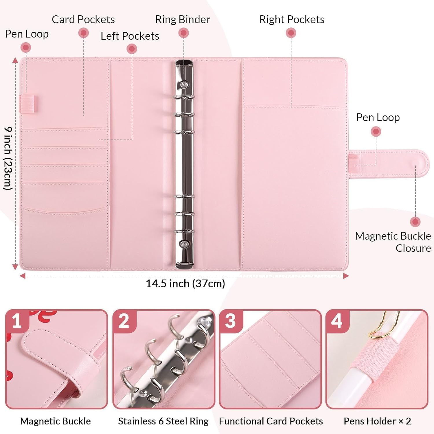 SKYDUE 100 Envelopes Money Savin Challenge Binder, A5 Money Saving Budget Binder with Cash Envelopes - Savings Challenges Book to Save $5,050