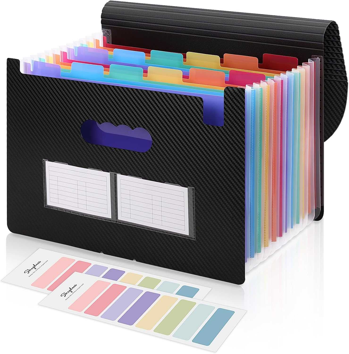 SKYDUE Accordion File Organizer, 13 Pockets & 8 Pockets File Folders