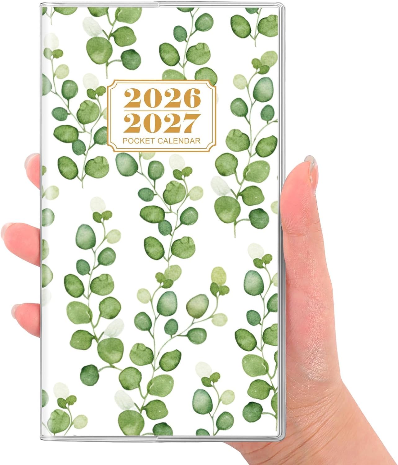 SKYDUE Pocket Calendar 2026-2027, Pocket Monthly Planner Jan 2026 - Dec 2027 for Purse, 6.7" X 3.7" 24-Month Small Planner, Academic Year Calendar, Compact Design with Plastic Sleeve