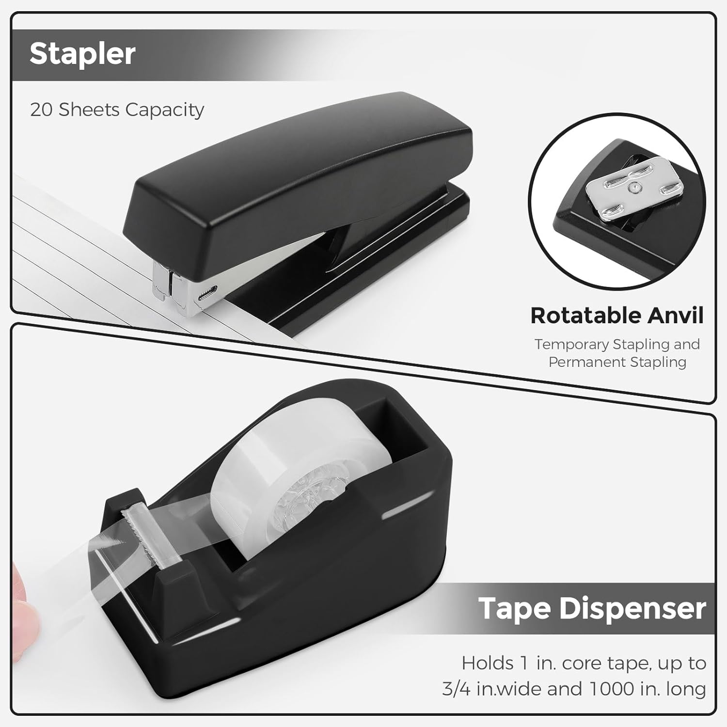 SKYDUE Pink Desk Accessories, Pink Office Supplies Set, Mesh Desk Organizer, Stapler, Tape Dispenser, Scissors, Binder/Paper Clips and 1000pcs Staples,Desk Organizer for Women
