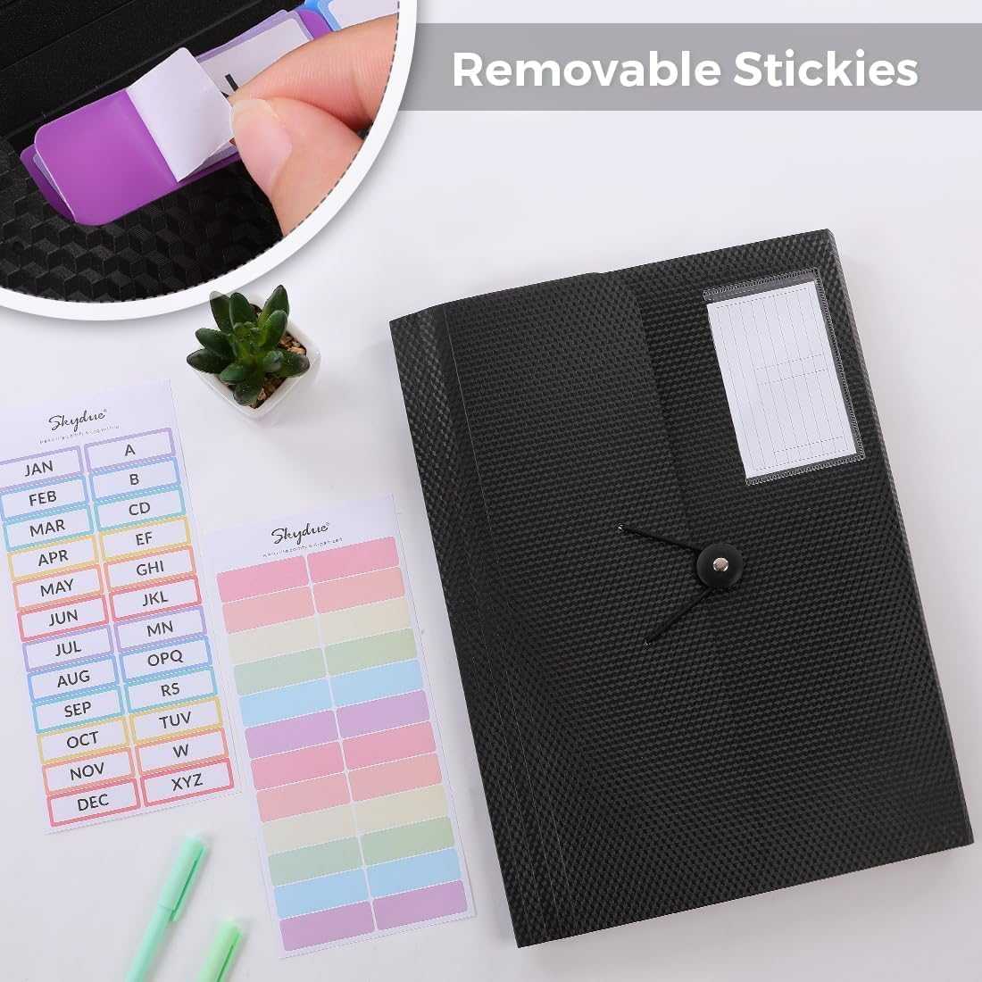 SKYDUE 3 Ring Binder with Clipboard Kit and Expanding File Folder, Accordion File Organizer with 13 Pockets Bundle Sales
