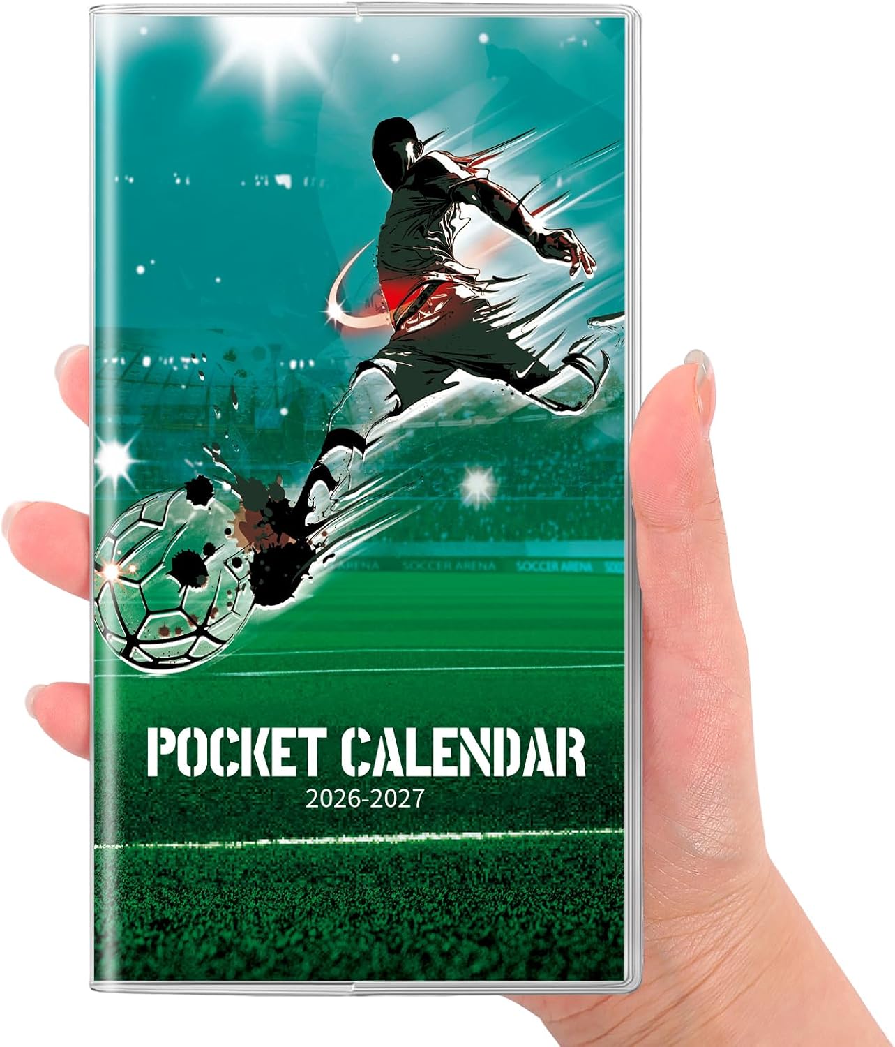 SKYDUE Pocket Calendar 2026-2027, Pocket Monthly Planner Jan 2026 - Dec 2027 for Purse, 6.7" X 3.7" 24-Month Small Planner, Academic Year Calendar, Compact Design with Plastic Sleeve