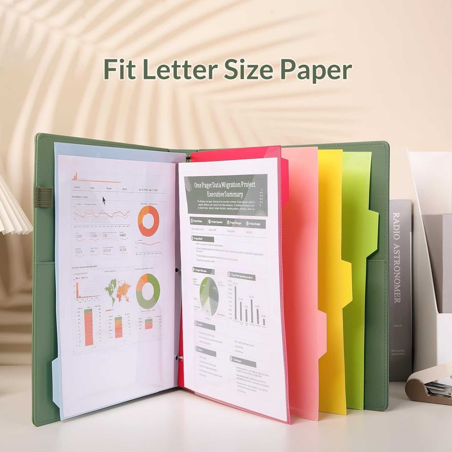 SKYDUE 3 Ring Binder with Clipboard Kit and Expanding File Folder, Accordion File Organizer with 13 Pockets Bundle Sales