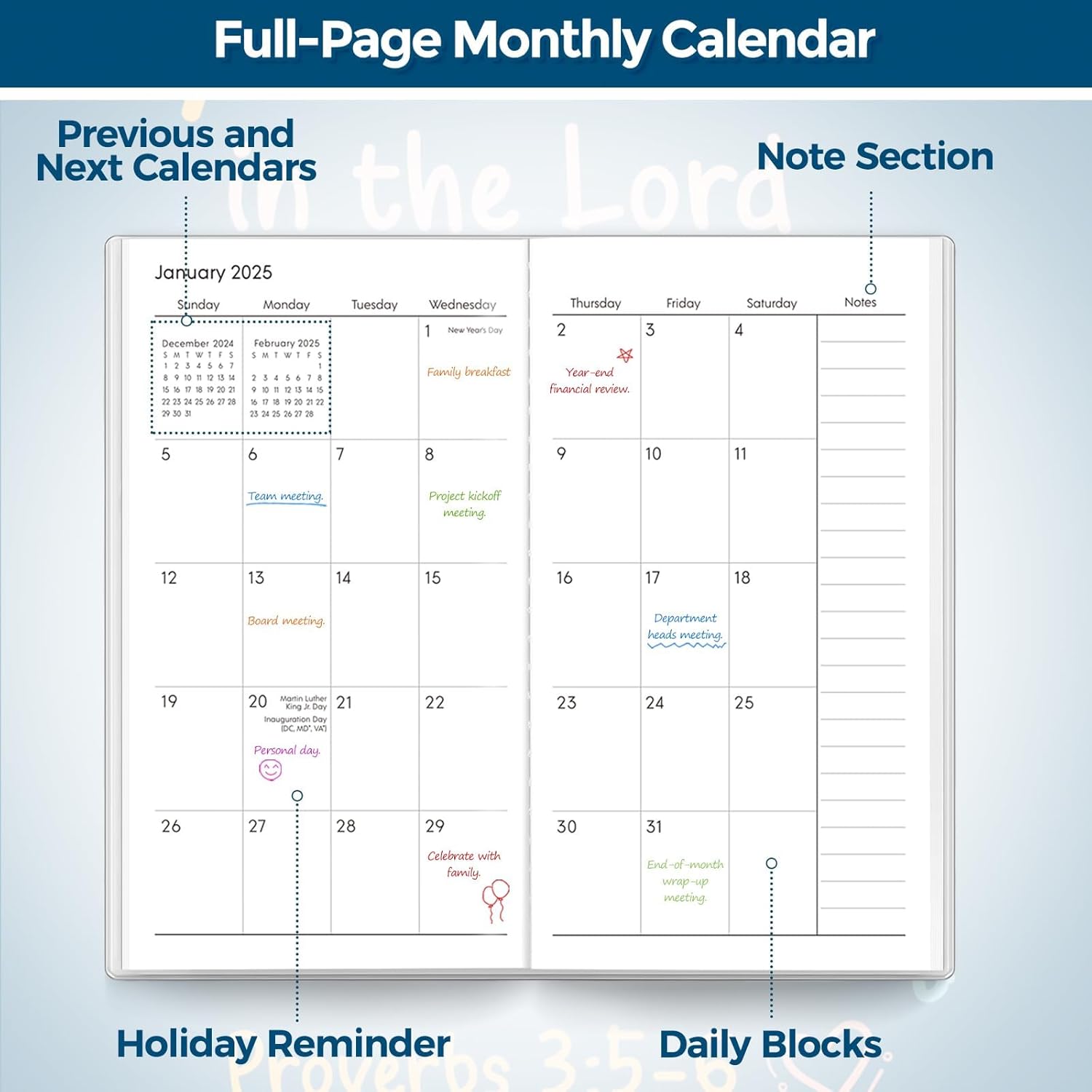 SKYDUE Pocket Calendar 2026-2027, Pocket Monthly Planner Jan 2026 - Dec 2027 for Purse, 6.7" X 3.7" 24-Month Small Planner, Academic Year Calendar, Compact Design with Plastic Sleeve