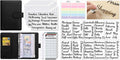 SKYDUE Buckle Budget Binder with Zipper Envelopes and 12 Pcs Budget Stickers Set
