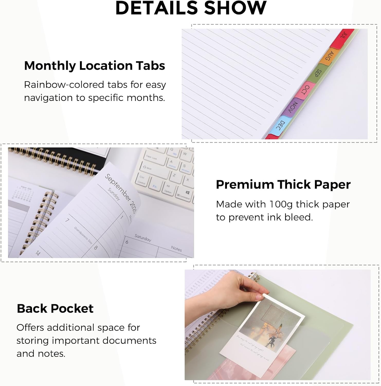 SKYDUE Appointment Book 2026-2027, Academic Hourly Planner from July 2026 - June 2027, 8.5" x 11" Weekly & Monthly Schedule Planner with 15-Minute Interval- Perfect for Daily Planning White Flower