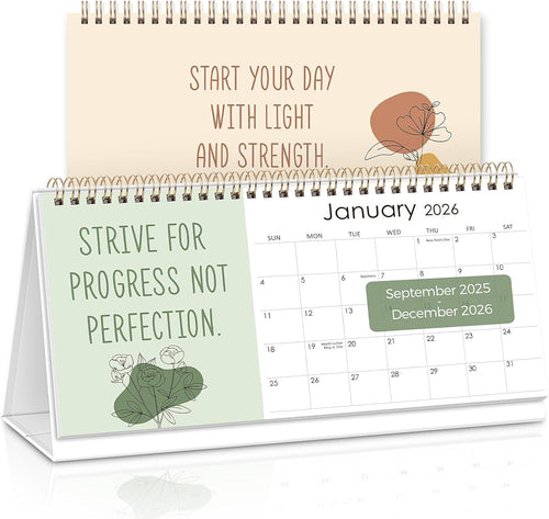 SKYDUE 2026 Small Desk Calendar 5.5" x 10" (Dec 2025 - Dec 2026), Inspirational Calendar 2026, Motivational Desk Calendar with Affirmations,Positive, Motivational and Inspirational Gifts