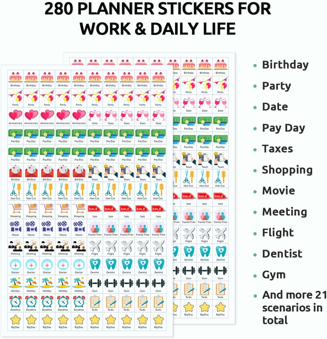 SKYDUE Wall Calendar 2026-2027, Jan 2026 to Jun 2027 18 Months 2026 Wall Calendar with Planner Stickers, 14.5" x 11.5", Black