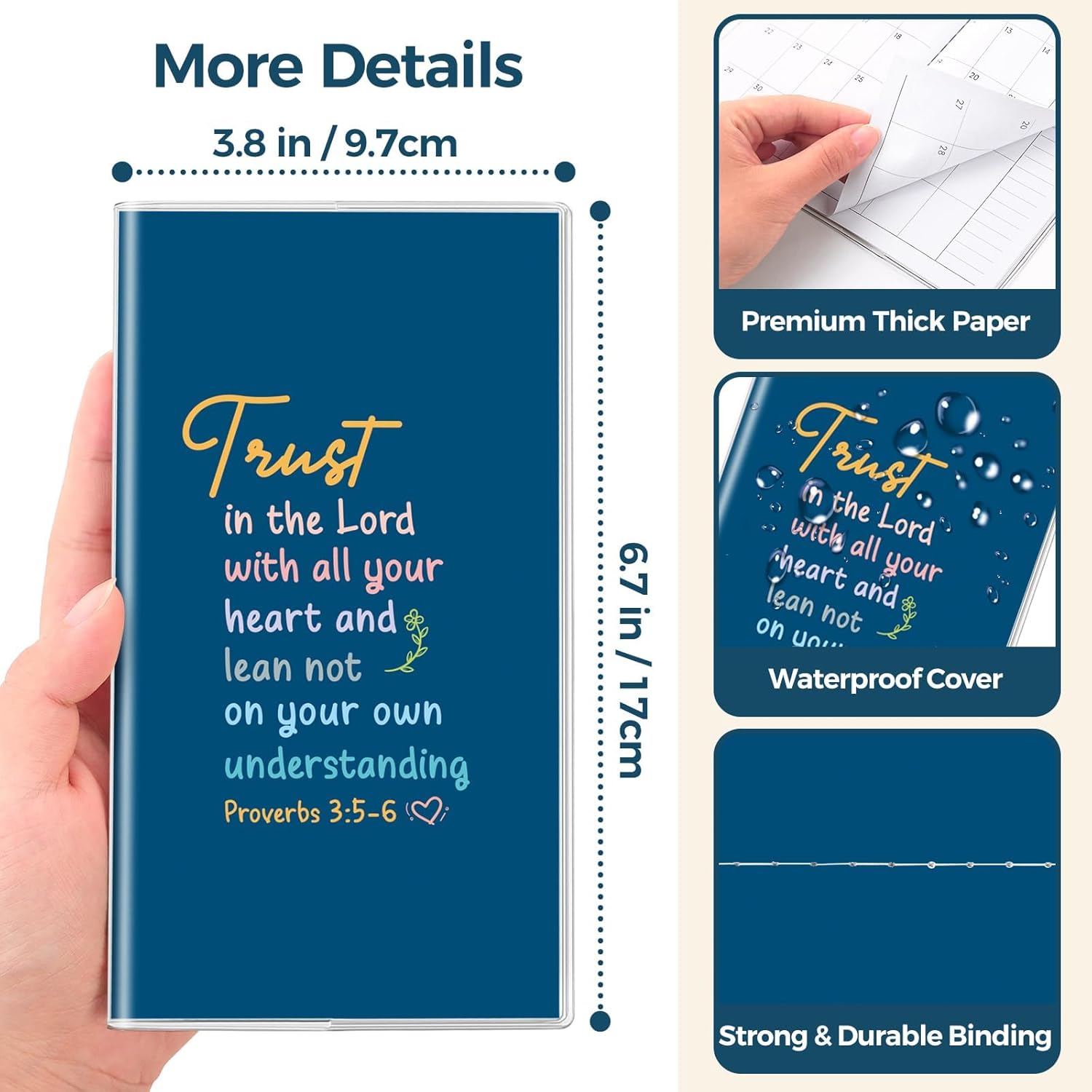 SKYDUE Pocket Calendar 2026-2027, Pocket Monthly Planner Jan 2026 - Dec 2027 for Purse, 6.7" X 3.7" 24-Month Small Planner, Academic Year Calendar, Compact Design with Plastic Sleeve