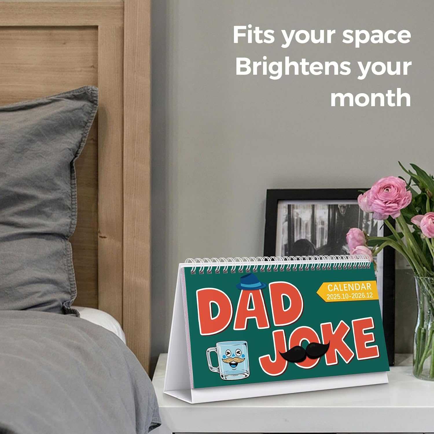 2025-2026 Dad Joke Calendar – 10" x 5" Funny Monthly Calendar with Classic Dad Jokes – Starts October 2025 to December 2026 – Gift Idea for Dad, Birthday, Christmas, or Just Because