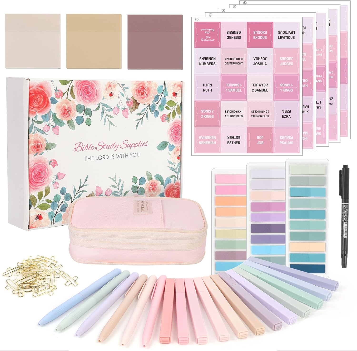 SKYDUE Bible Journaling Kit, Bible Study Supplies, Aesthetic Book Annotation Kit,Highlighter Set No Bleed, Bible Journaling Kit for Gift Green