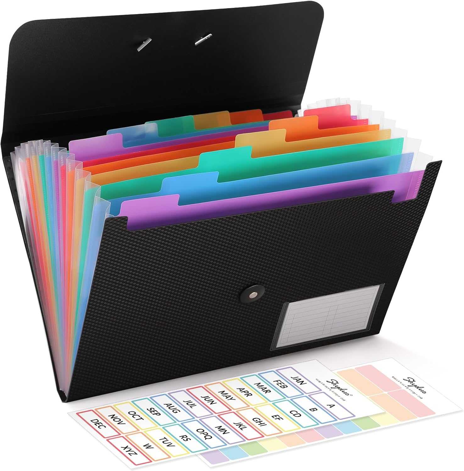 SKYDUE 360 Degree Rotating Desk Organizer and Expanding File Folder, Accordion File Organizer with 13 Pockets Bundle Sales