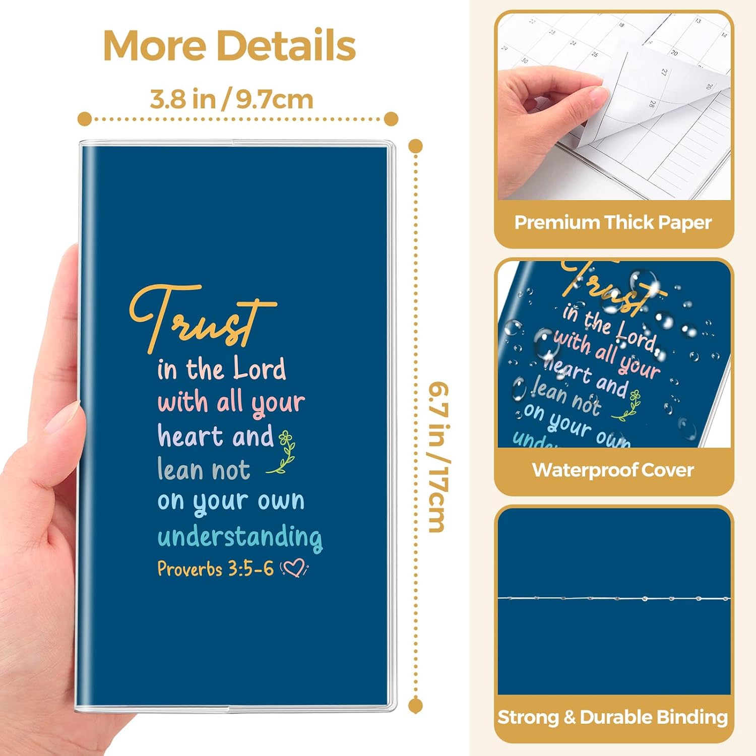 SKYDUE Pocket Calendar 2026-2027, Pocket Monthly Planner Jan 2026 - Dec 2027 for Purse, 6.7" X 3.7" 24-Month Small Planner, Academic Year Calendar, Compact Design with Plastic Sleeve