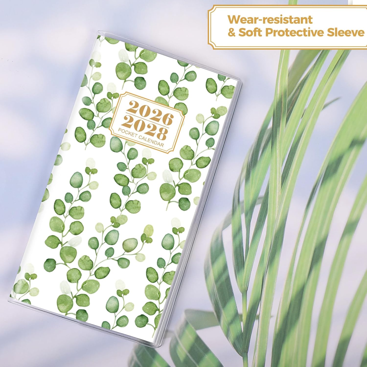SKYDUE Pocket Calendar 2026-2027, Pocket Monthly Planner Jan 2026 - Dec 2027 for Purse, 6.7" X 3.7" 24-Month Small Planner, Academic Year Calendar, Compact Design with Plastic Sleeve