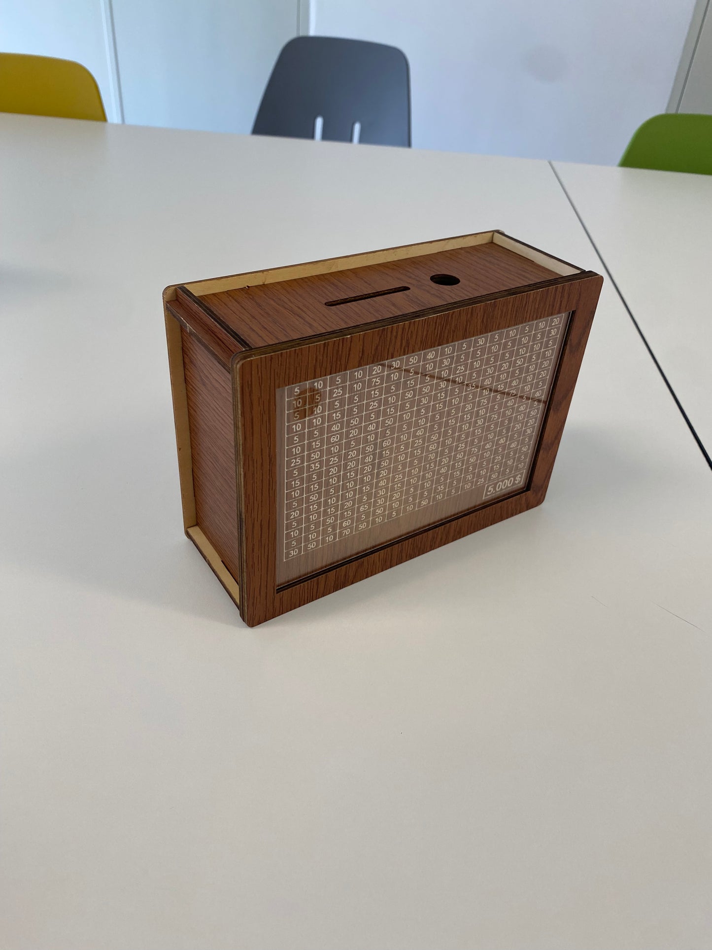 10000 Wooden Money Saving Challenge Box Cash Vault Piggy Bank for Adults Savings Goals Smash Box Saver