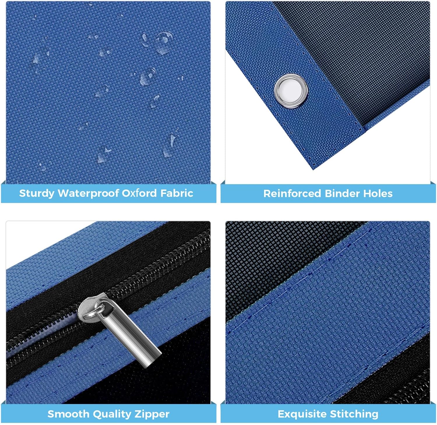 SKYDUE Pencil Pouch for Binder, Pencil Case, 3 Ring Binder Pencil Pouch with 3 Pockets and Mesh Window, Zipper Pencil Pouch, Durable Organizer for School Supplies, Cables, Earbuds, Makeup