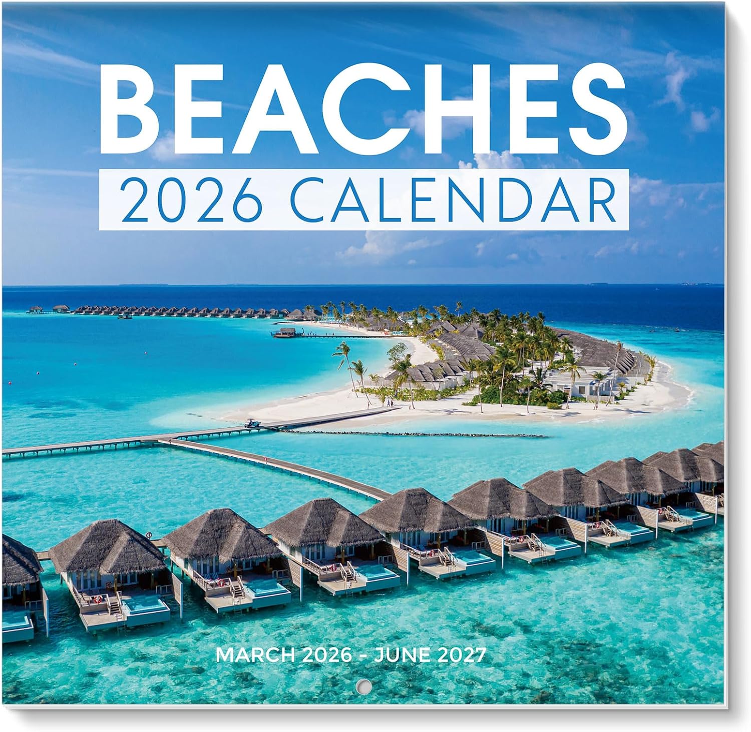 SKYDUE 2026 Wall Calendar 12"x24" Opened, 18-Month Puppy Dog Calendar from January 2026 to June 2027 with Stickers, Thick Paper Monthly Calendar for Home Office Organizing & Planning
