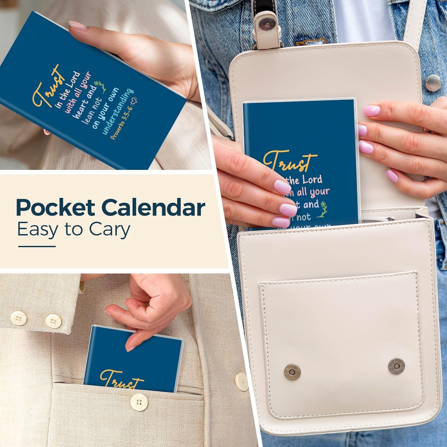 SKYDUE Pocket Calendar 2026-2027, Pocket Monthly Planner Jan 2026 - Dec 2027 for Purse, 6.7" X 3.7" 24-Month Small Planner, Academic Year Calendar, Compact Design with Plastic Sleeve