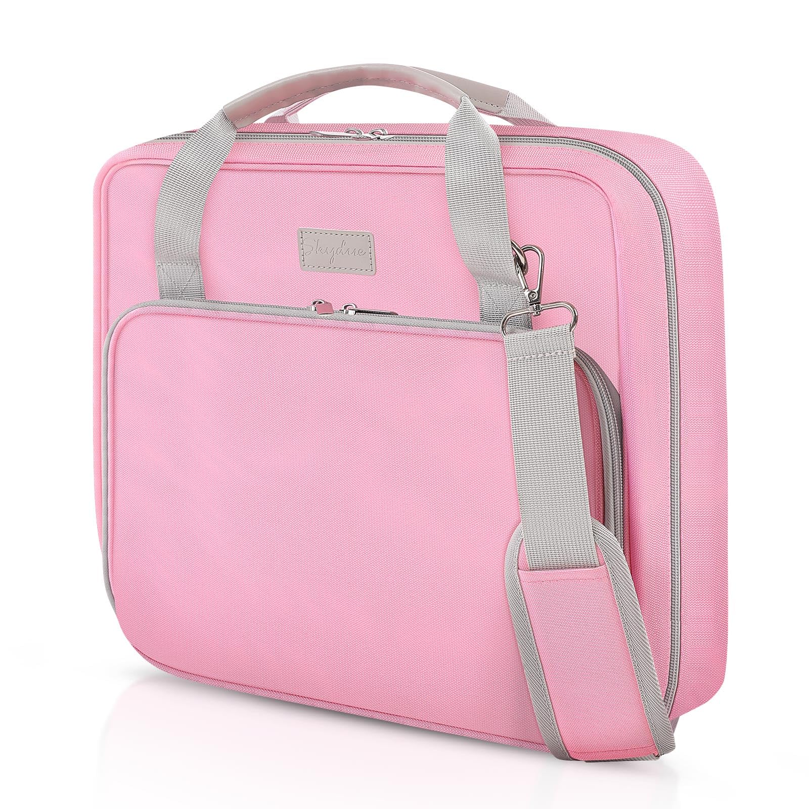Zipper Binder 3 Inch D-Ring School Binder, Oxford Fabric School Organizer Holds 700+ Sheets, Fits 13.3" Laptop, Water-Resistant, Handle & Shoulder Strap, 14"x13" – School Supplies