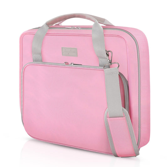 Zipper Binder 3 Inch D-Ring School Binder, Oxford Fabric School Organizer Holds 700+ Sheets, Fits 13.3" Laptop, Water-Resistant, Handle & Shoulder Strap, 14"x13" – School Supplies