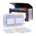 Receipt Coupon Organizer Holder, 2 Packs 13 Pockets Small Accordion File Organizer, Mini Expanding File Folder for Small Business, 10 * 5.5 Inches