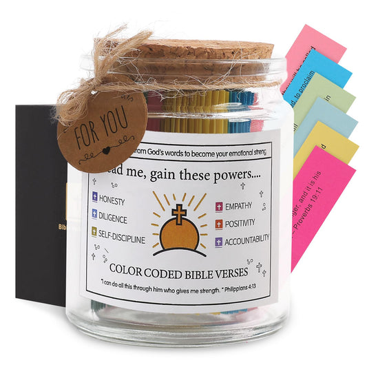 Bible Verse Jar, Christian Gifts, Read Me When for Emotions and Feelings, Religious Gifts for Women Men Mom Dad Friend, Prayer Hope Jar