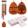 Wind Chimes for Outside, for Mom from Daughter Son with Gift Box, Deep Tones 6 Aluminum Tubes, Engraved Wood Sign, Thanksgiving for Mom, Garden Decor, Tree of Life