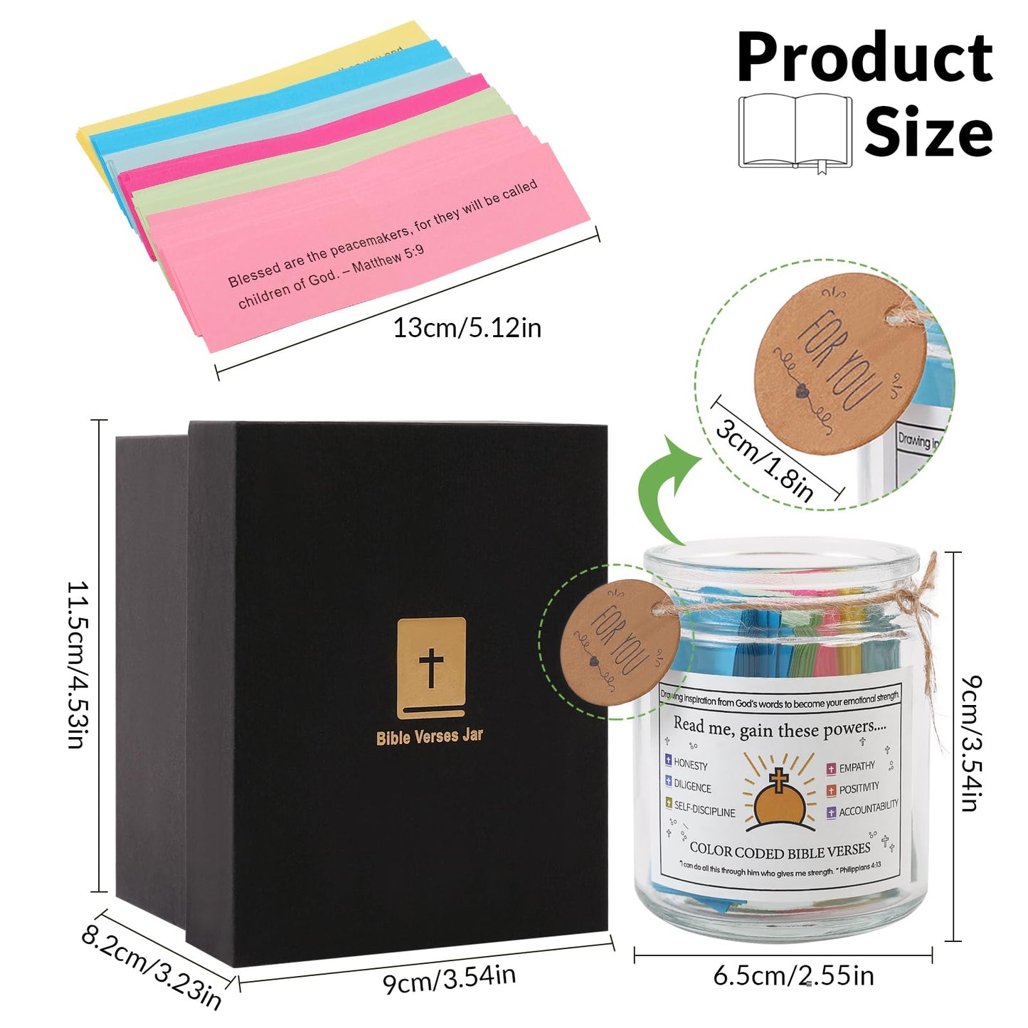 Bible Verse Jar, Christian Gifts, Read Me When for Emotions and Feelings, Religious Gifts for Women Men Mom Dad Friend, Prayer Hope Jar