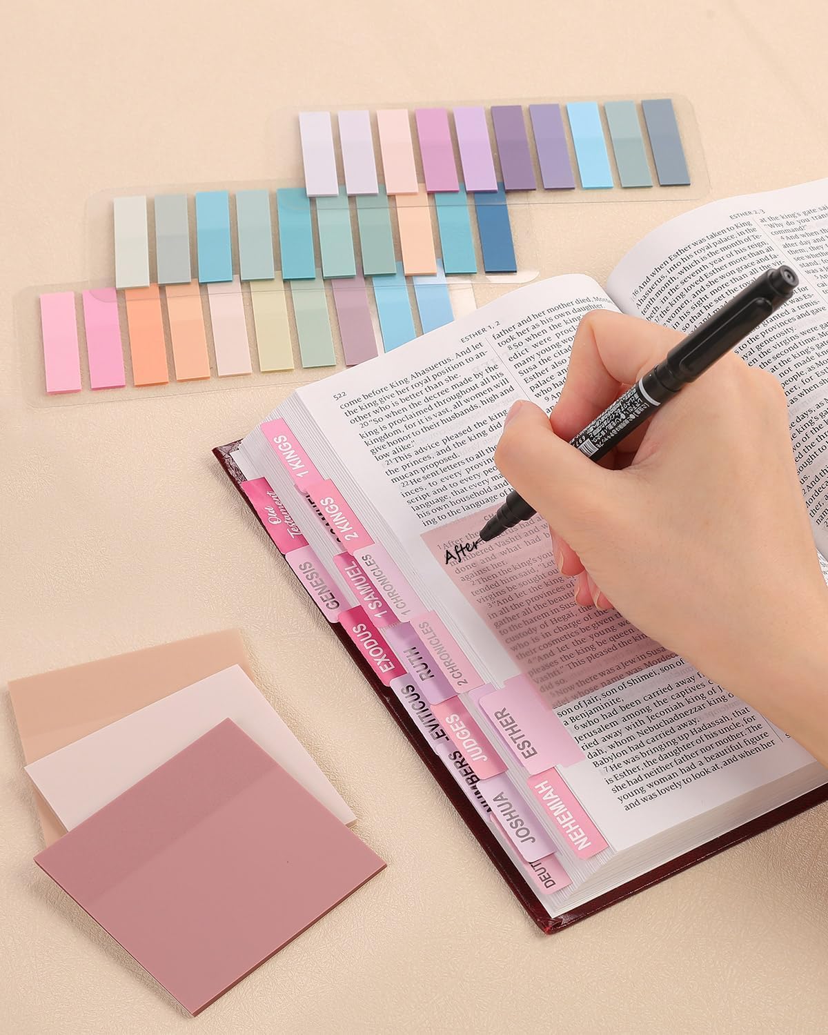 Bible Journaling Kit, Bible Study Supplies, Aesthetic Book Annotation Kit,Highlighter Set No Bleed, Bible Journaling Kit for Gift Green