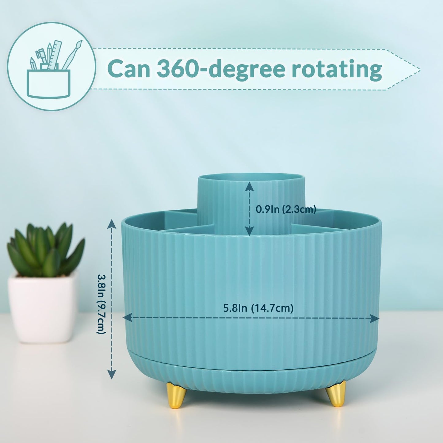 360° Rotate Elegant Comb Case, Portable Travel Comb Holder,  Storage Box for Hair Combs, Perfect Gift for Women & Men