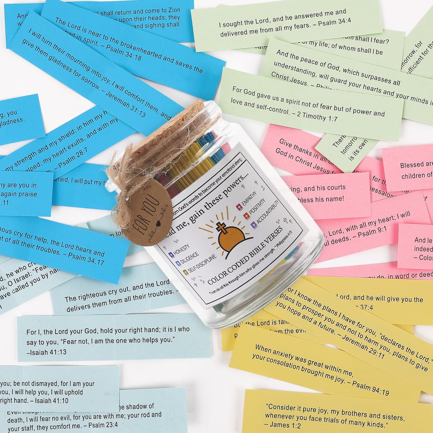 Bible Verse Jar, Christian Gifts, Read Me When for Emotions and Feelings, Religious Gifts for Women Men Mom Dad Friend, Prayer Hope Jar