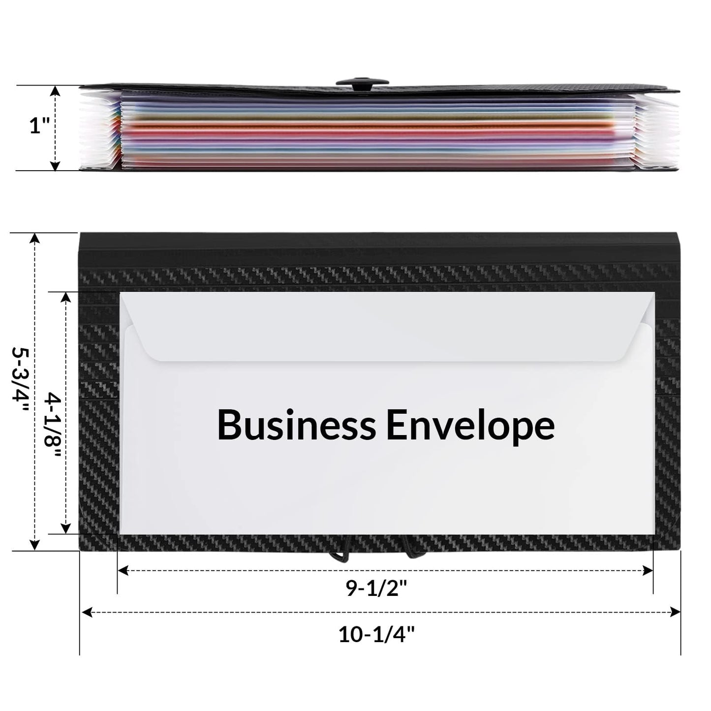 Receipt Coupon Organizer Holder, 2 Packs 13 Pockets Small Accordion File Organizer, Mini Expanding File Folder for Small Business, 10 * 5.5 Inches